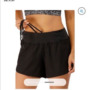 Black running shorts
